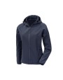 Softshells RESULT 3-laagse gerecycleerde softshell met capuchon voor dames voor bedrukking &amp; borduring