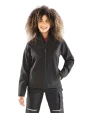Softshells RESULT 3-laagse gerecycleerde softshell met capuchon voor dames voor bedrukking &amp; borduring