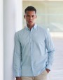 HENBURY MEN'S LONG SLEEVED 'COTTON FEEL' COOLPLUS® SHIRT Hemden personalisierbar