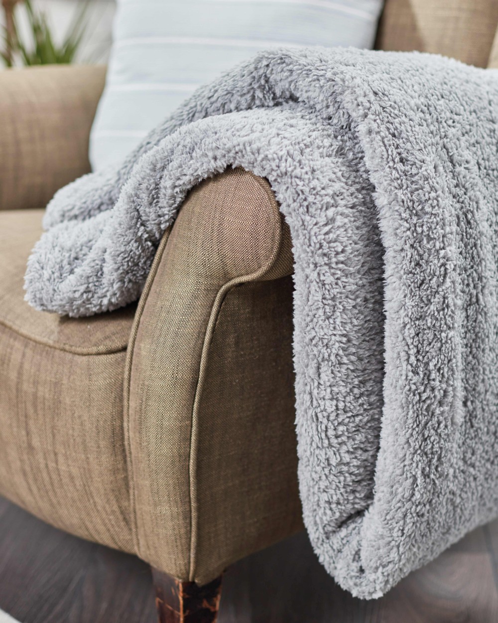 Fleecedekens RIBBON The Ribbon teddy bear fabric throw voor bedrukking &amp; borduring