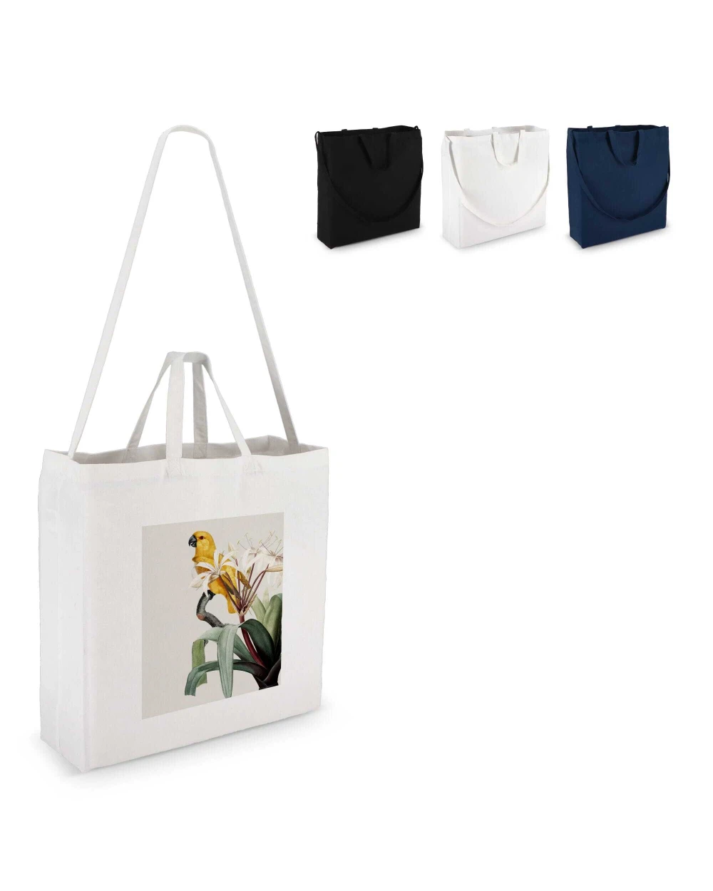 Tote bags personnalisable 4DO Sac fourre-tout en coton OEKO-TEX® 40 x 13 x 44cm 220g/m²