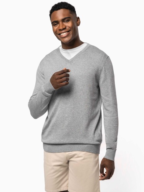 Pulls à personnaliser KARIBAN Pull col en V écoresponsable homme 