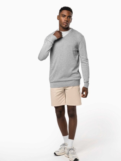 Pulls à personnaliser KARIBAN Pull col en V écoresponsable homme 