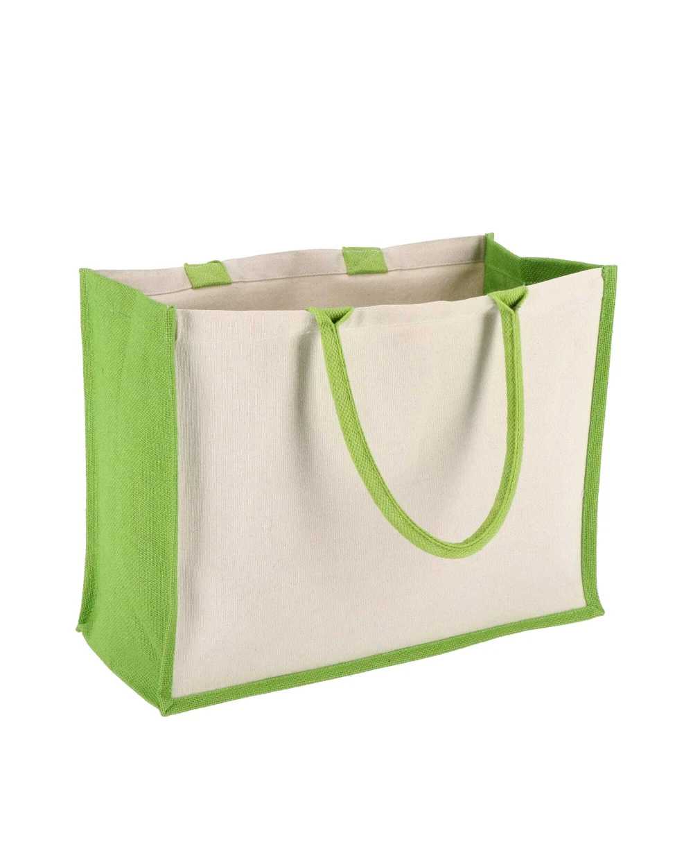 Tote bags 4DO Jute-Katoen Tote OEKO-TEX® 42.5 x 19 x 32cm 320g/m² voor bedrukking &amp; borduring