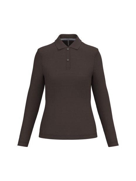 KARIBAN Polo manches longues femme /api/colors/b1e9730e-2307-4dc6-a97e-0dcccdb1ecfa personnalisable