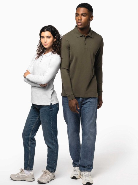 Polos à personnaliser KARIBAN Polo manches longues femme 