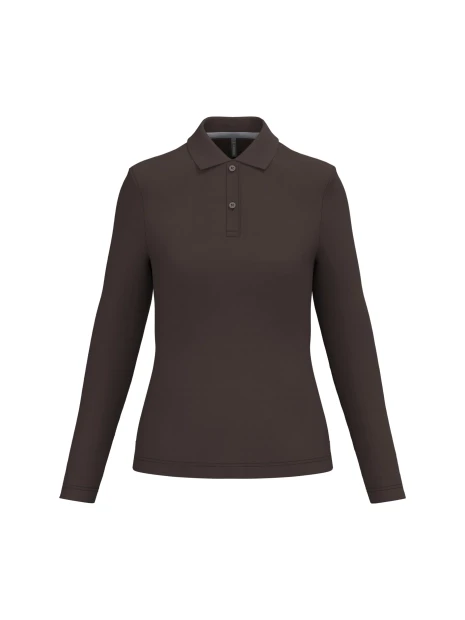 KARIBAN Polo manches longues femme /api/colors/b1e9730e-2307-4dc6-a97e-0dcccdb1ecfa personnalisable