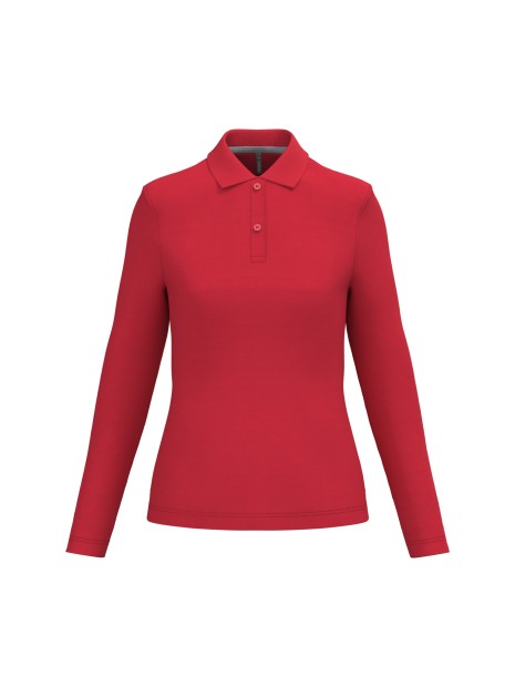 KARIBAN Polo manches longues femme /api/colors/c953313a-9c9d-493b-934e-ddcf8fada2ae personnalisable