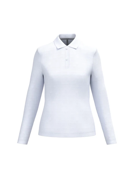 KARIBAN Polo manches longues femme /api/colors/7a92cd2d-10d2-40b4-928b-296bb7487506 personnalisable
