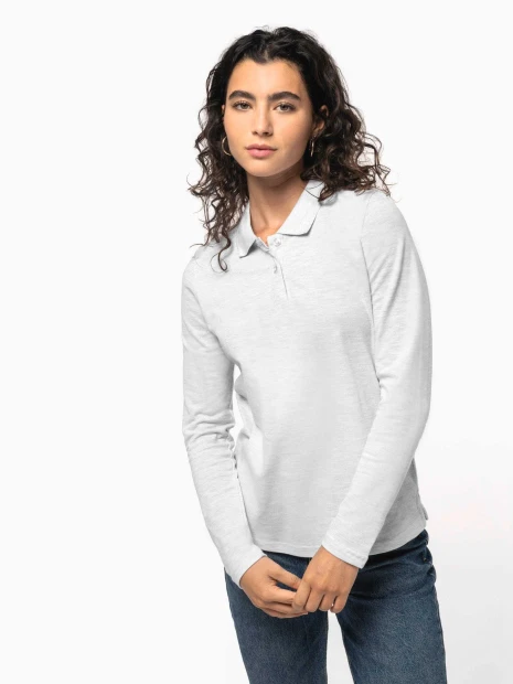 Polos à personnaliser KARIBAN Polo manches longues femme 