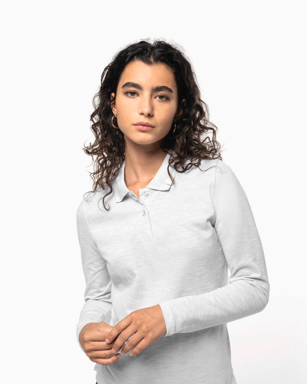 Polo's KARIBAN Damespolo lange mouwen voor bedrukking &amp; borduring