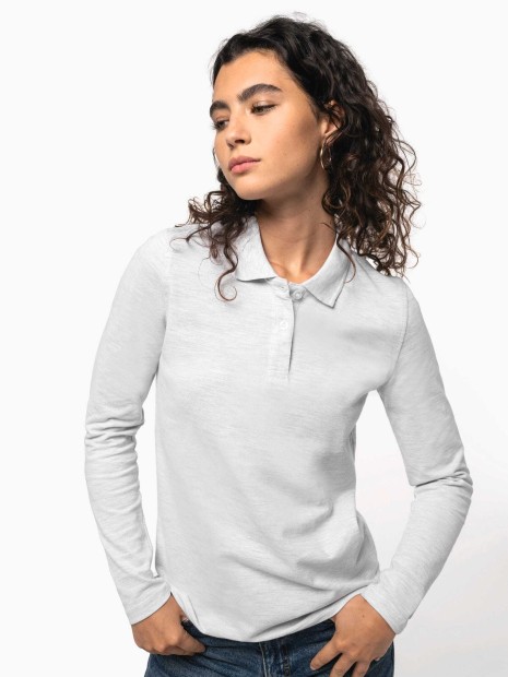 Polos à personnaliser KARIBAN Polo manches longues femme 