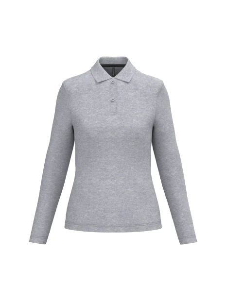 KARIBAN Polo manches longues femme /api/colors/a37ac46b-201c-43db-9085-8f3a99c04b1c personnalisable