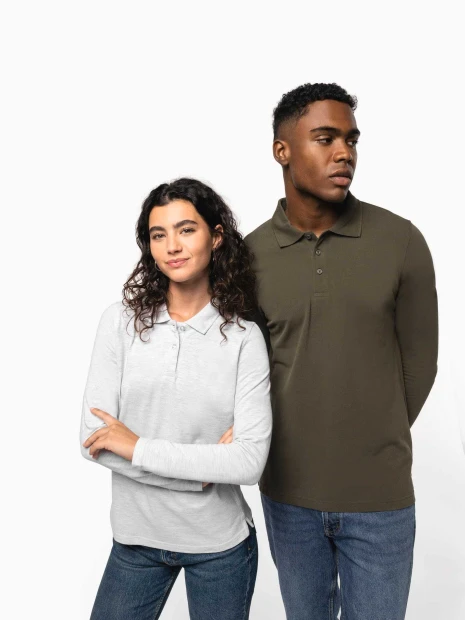 Polos à personnaliser KARIBAN Polo manches longues femme 
