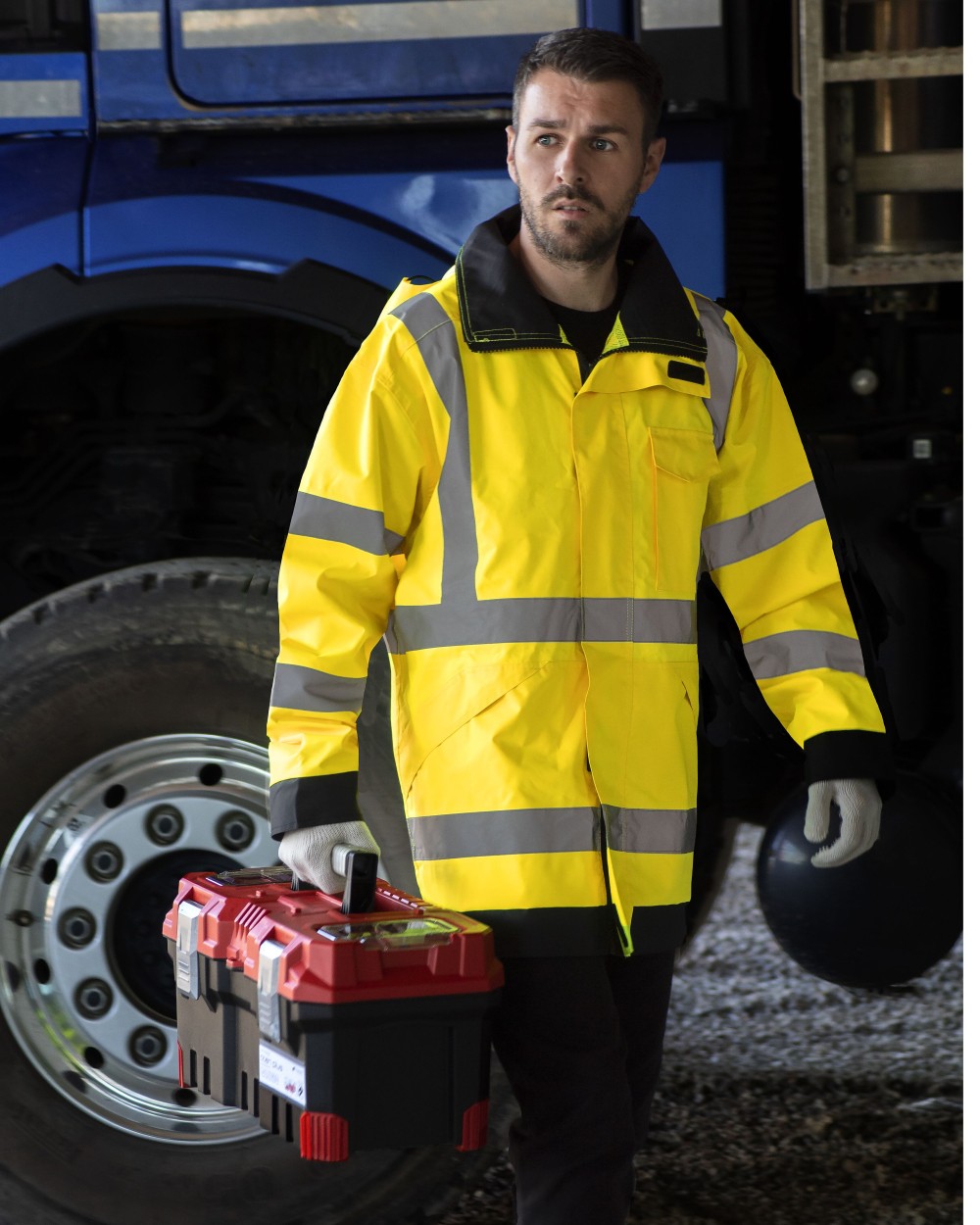 Jassen KORNTEX HI-VIS RAIN LITE JACKET KAUNAS voor bedrukking &amp; borduring