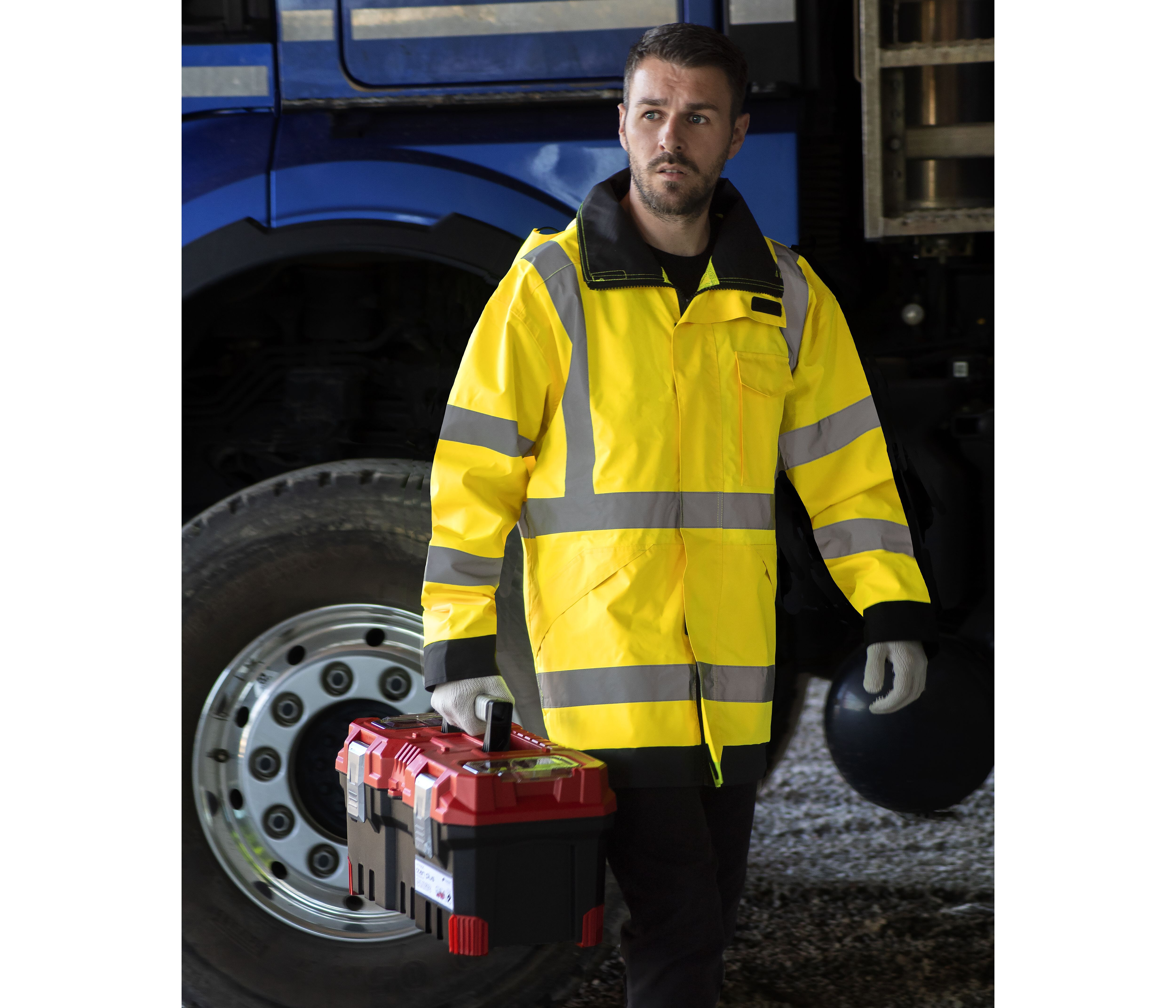 Vestes personnalisable KORNTEX HI-VIS RAIN LITE JACKET KAUNAS