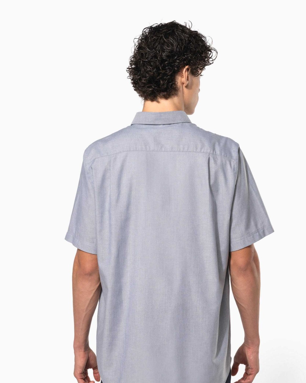 KARIBAN Herren Oxford Kurzarmhemd Hemden personalisierbar
