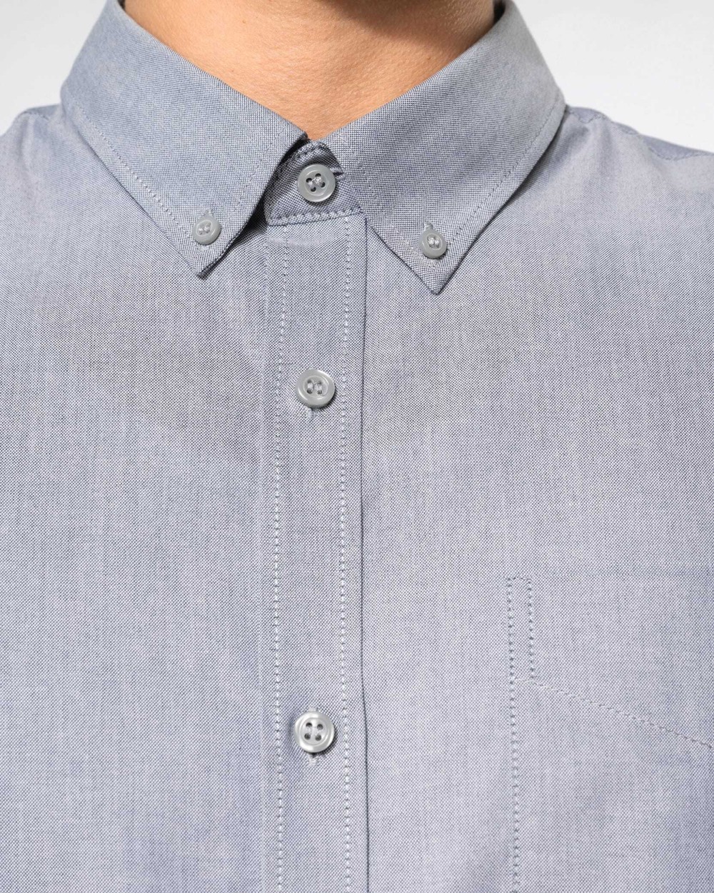 KARIBAN Herren Oxford Kurzarmhemd Hemden personalisierbar