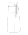 LINK KITCHENWEAR Jeans Bistro Apron with Split Schürzen personalisierbar