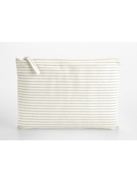 WESTFORDMILL STRIPED ORGANIC COTTON ACCESSORY POUCH /api/colors/1b2f50da-8438-41d1-9f67-b3d174b5c6a0 personnalisable