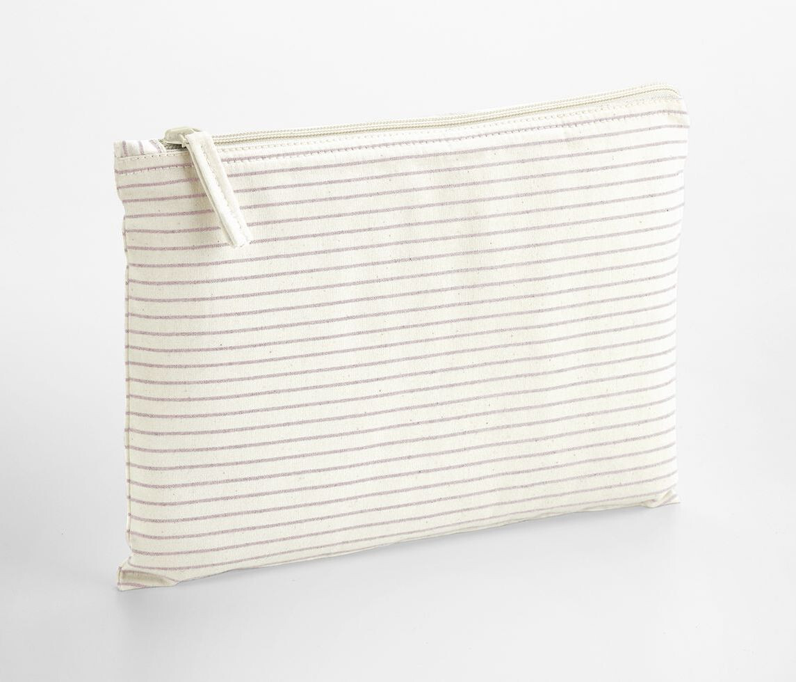 Sacs & Bagagerie personnalisable WESTFORDMILL STRIPED ORGANIC COTTON ACCESSORY POUCH