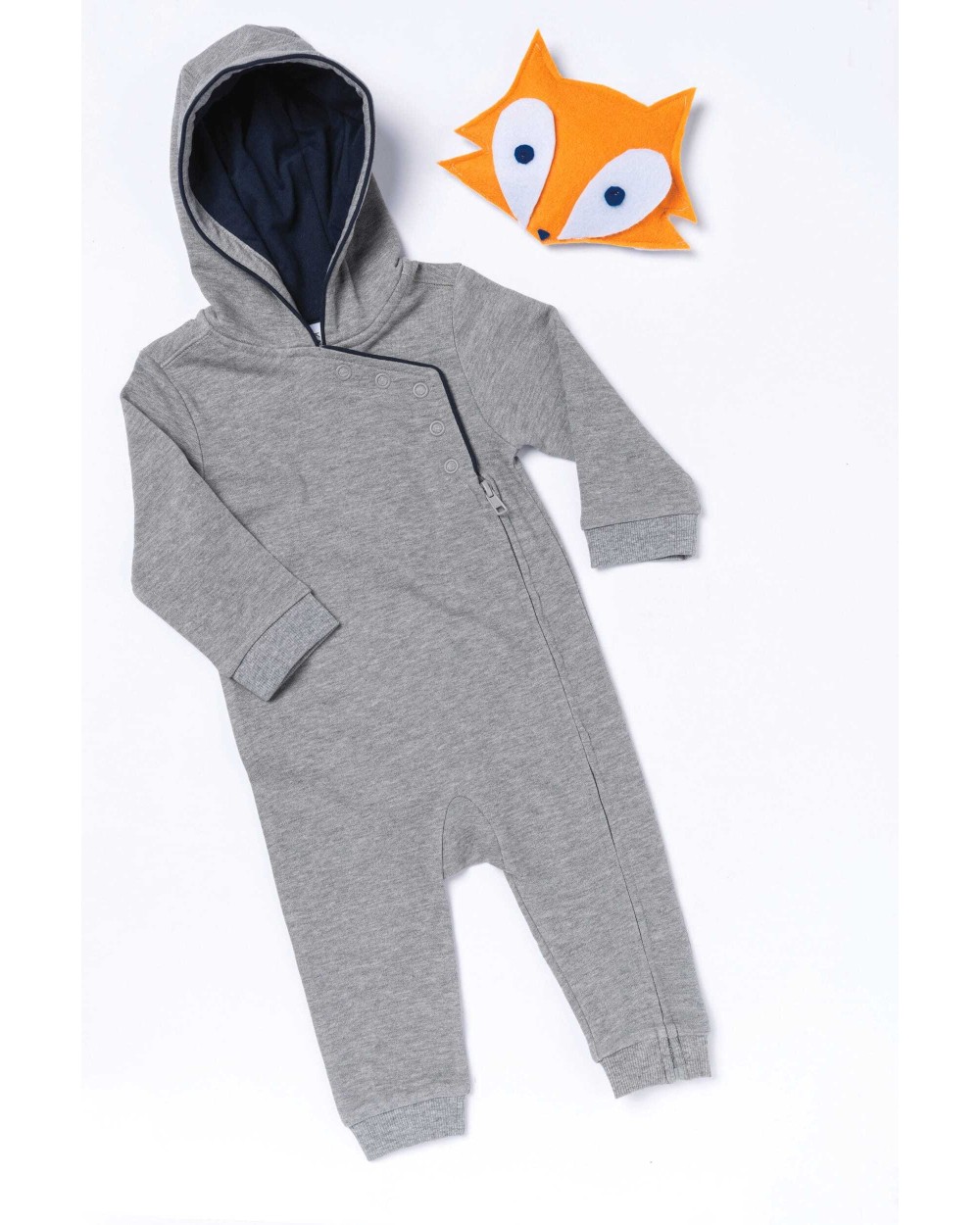 KARIBAN Babystrampler mit Kapuze Baby Artikeln personalisierbar