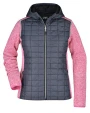 Jassen JAMES & NICHOLSON Ladies' Knitted Hybrid Jacket voor bedrukking &amp; borduring