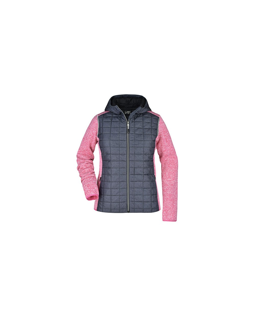 JAMES & NICHOLSON Ladies' Knitted Hybrid Jacket Jacken personalisierbar