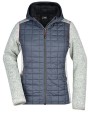 JAMES & NICHOLSON Ladies' Knitted Hybrid Jacket Jacken personalisierbar