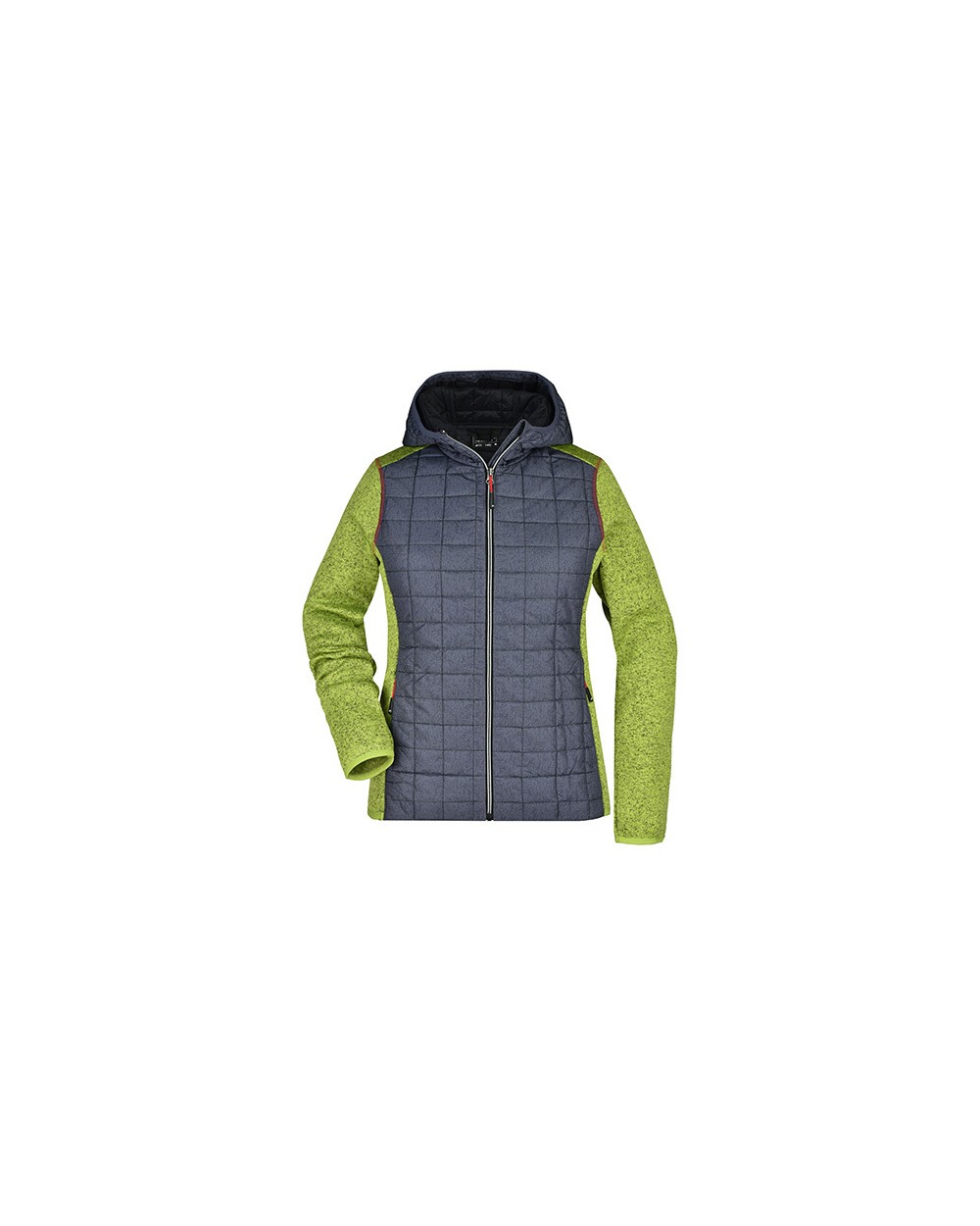 JAMES & NICHOLSON Ladies' Knitted Hybrid Jacket Jacken personalisierbar