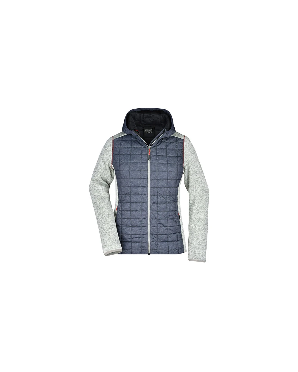 JAMES & NICHOLSON Ladies' Knitted Hybrid Jacket Jacken personalisierbar