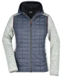 JAMES & NICHOLSON Ladies' Knitted Hybrid Jacket Jacken personalisierbar
