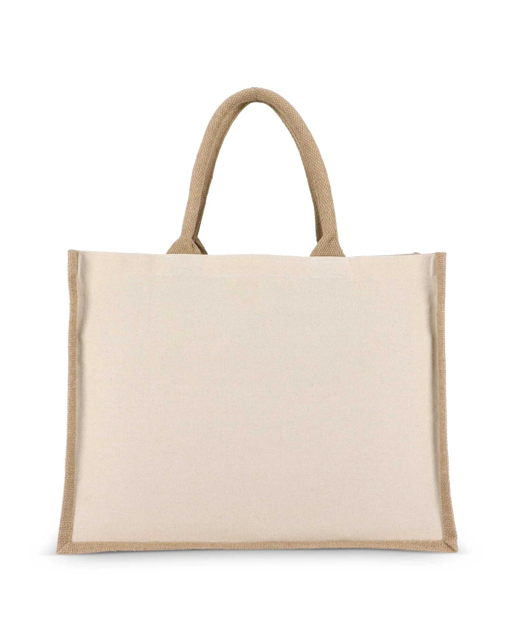 Tote bags 4DO Jute-Katoen Tote OEKO-TEX® 42.5 x 19 x 32 cm 320g/m² voor bedrukking &amp; borduring