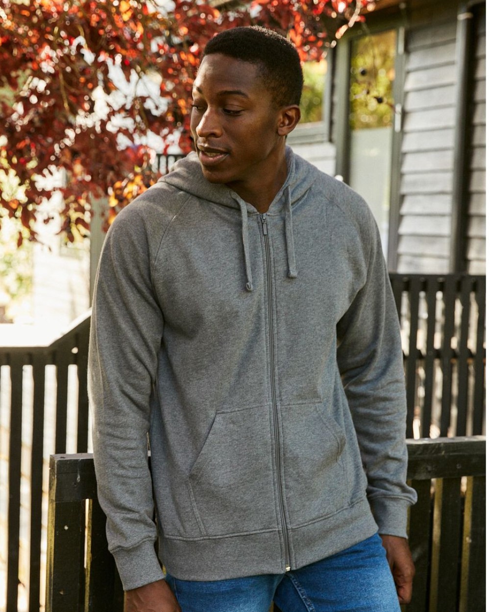 NEUTRAL MENS HOODIE WITH ZIP Sweatshirts personalisierbar
