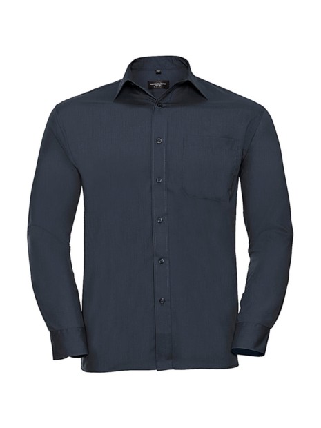 RUSSELL Chemise homme popeline polycoton manches longues /api/colors/dac7f052-16c9-4080-ba5c-aefc702fb74b personnalisable
