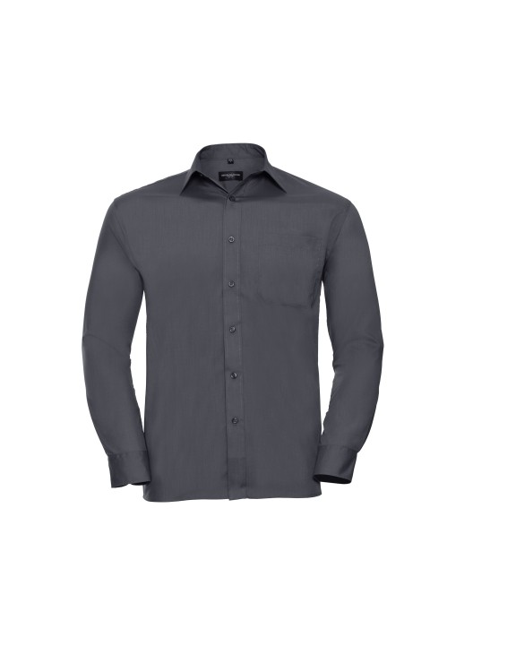 Chemises personnalisable RUSSELL Chemise homme popeline polycoton manches longues