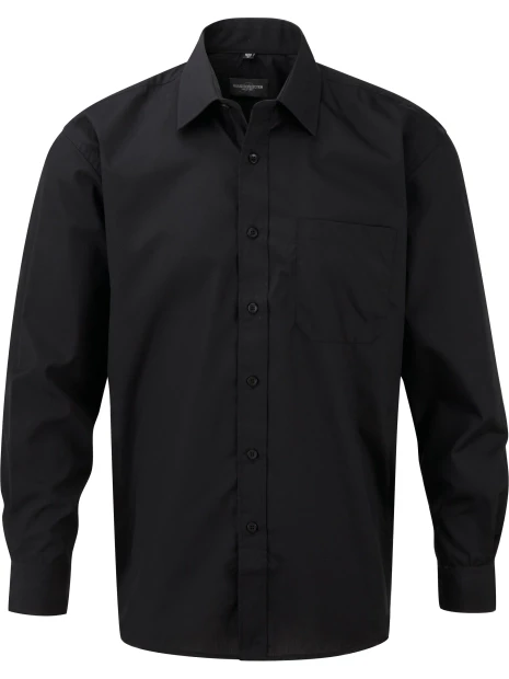 RUSSELL Chemise homme popeline polycoton manches longues /api/colors/b9fdad4a-5e94-45cb-8c03-c08b349b28c3 personnalisable