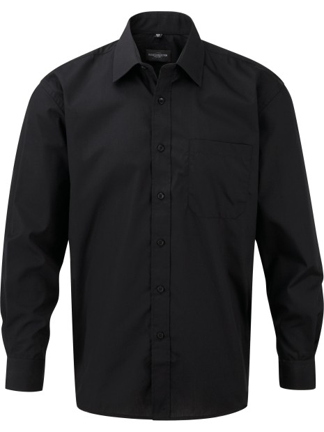 RUSSELL Chemise homme popeline polycoton manches longues /api/colors/b9fdad4a-5e94-45cb-8c03-c08b349b28c3 personnalisable