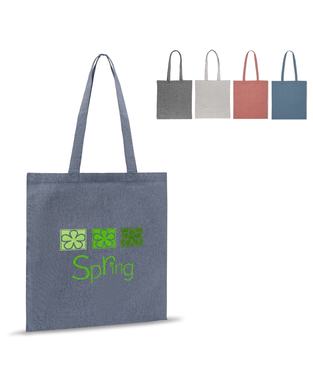 4DO Einkaufstasche aus recycelter Baumwolle 38x42cm Taschen personalisierbar