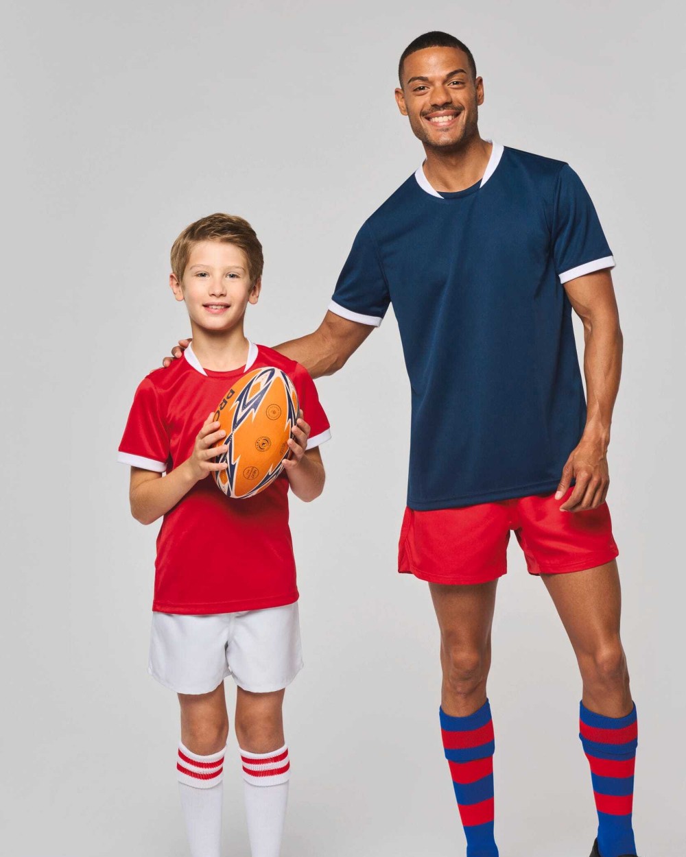 PROACT Rugby-Trikot mit kurzen Ärmeln für Kinder T-Shirts personalisierbar