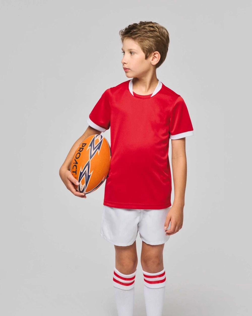 T-shirts PROACT Kinder rugbyshirt met korte mouwen voor bedrukking &amp; borduring