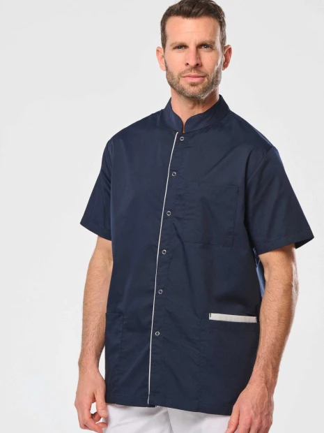 Tabliers à personnaliser WK. DESIGNED TO WORK Blouse polycoton avec boutons-pression homme 