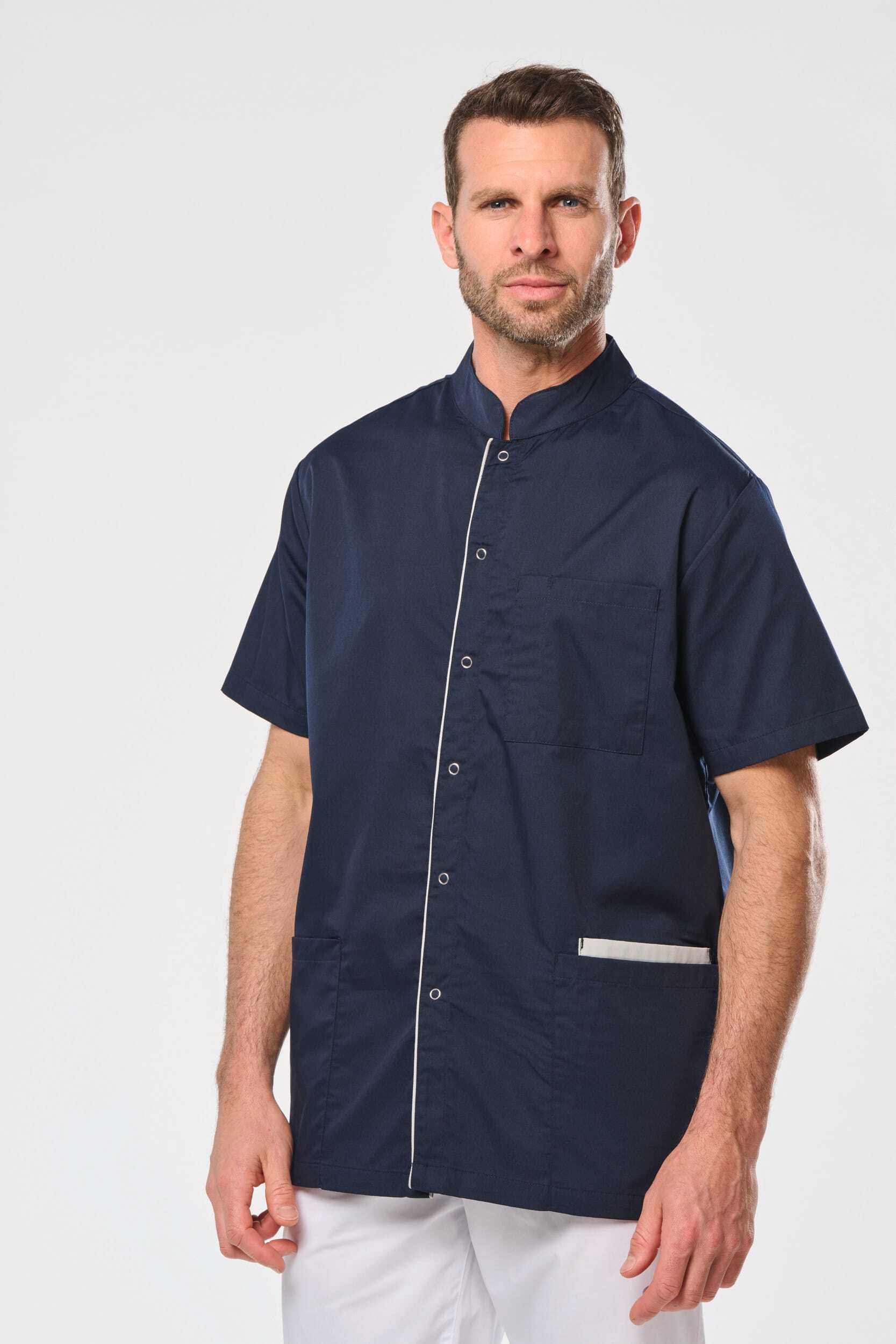 Tabliers personnalisable WK. DESIGNED TO WORK Blouse polycoton avec boutons-pression homme