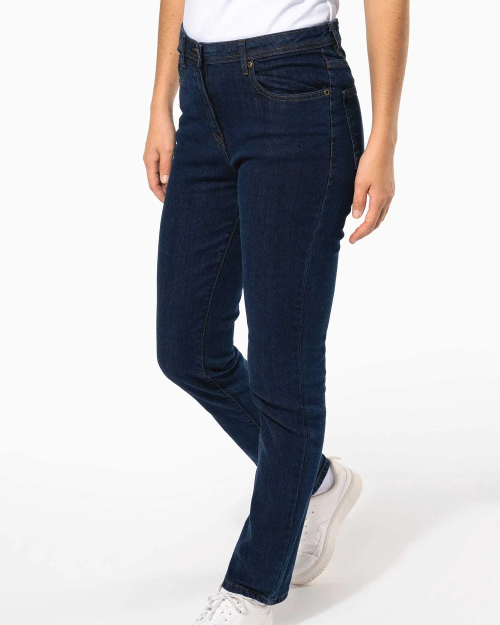 KARIBAN Damen Basic Jeanshose Hosen personalisierbar