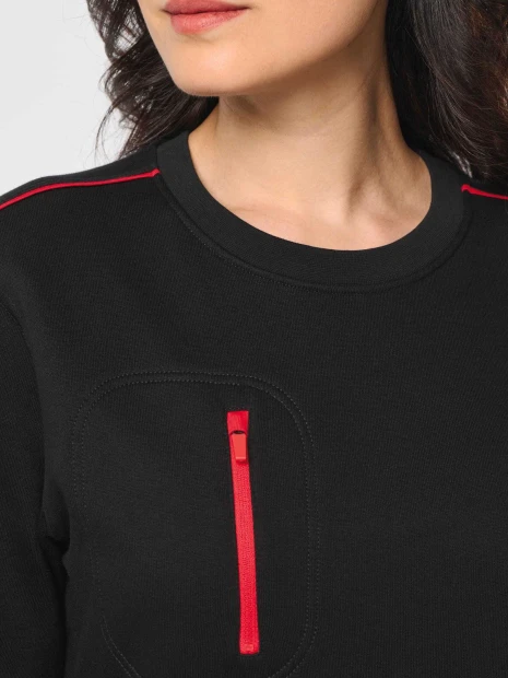 Sweat-shirts à personnaliser WK. DESIGNED TO WORK Sweat-shirt Day To Day zip poche contrastée unisexe 