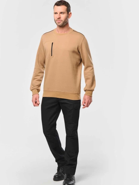 Sweat-shirts à personnaliser WK. DESIGNED TO WORK Sweat-shirt Day To Day zip poche contrastée unisexe 