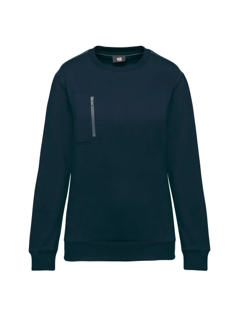 WK. DESIGNED TO WORK Sweat-shirt Day To Day zip poche contrastée unisexe /api/colors/a9afae7b-228f-455f-8532-82abab428f1e personnalisable