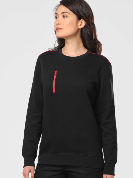 Sweat-shirts à personnaliser WK. DESIGNED TO WORK Sweat-shirt Day To Day zip poche contrastée unisexe 