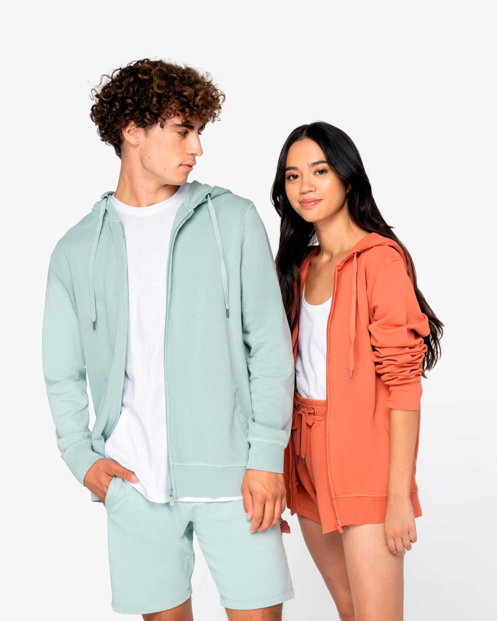 Sweaters & hoodies NATIVE SPIRIT Ecologische uniseks sweater met rits en capuchon French Terry voor bedrukking &amp; borduring