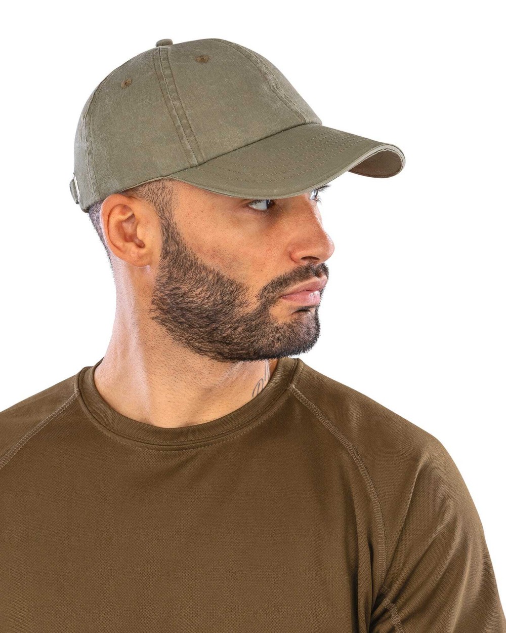 RESULT Washed Fine Line Cotton Cap with Sandwich Peak Kappen personalisierbar